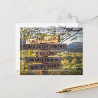 Postal Descubre los encantadores senderos de Sedona, Ariz