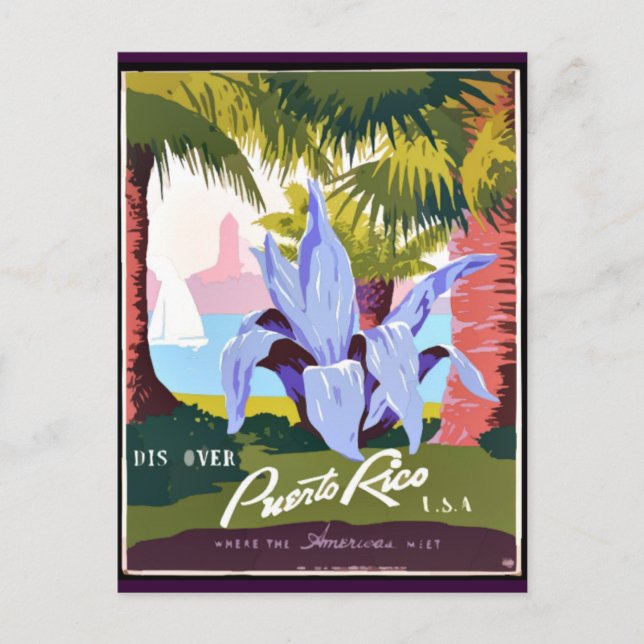 Postal Descubre Puerto Rico (Anverso)