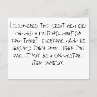 Postal Descubrí esta gran nueva idea llamada post...