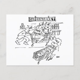 Postal Descubrimiento de supermercados divertidos