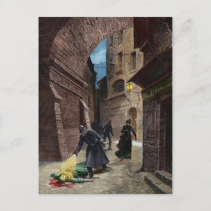 Postal Descubrimiento De Una Víctima De Jack El Ripper