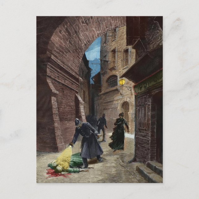 Postal Descubrimiento De Una Víctima De Jack El Ripper (Anverso)