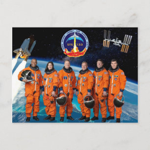 POSTAL DESCUBRIR LA TRIPULACIÓN STS 133