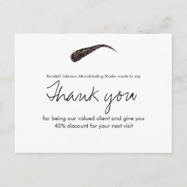 Postal Descuento de agradecimiento de Microblading de Cej