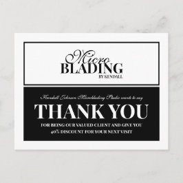 Postal Descuento de agradecimiento para cliente de Microb