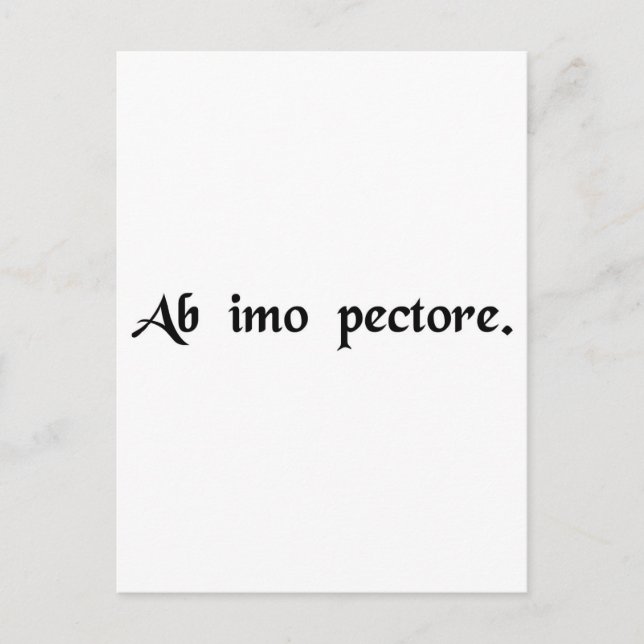 Postal Desde el fondo del pecho (Anverso)