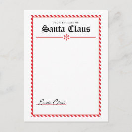 Postal Desde el mostrador de Santa Clause