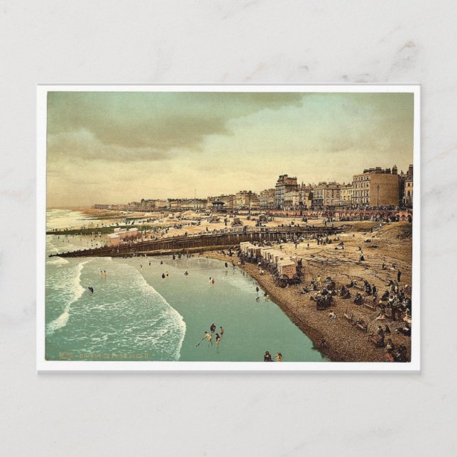Postal Desde el muelle, Brighton, Inglaterra, fotochro vi (Anverso)