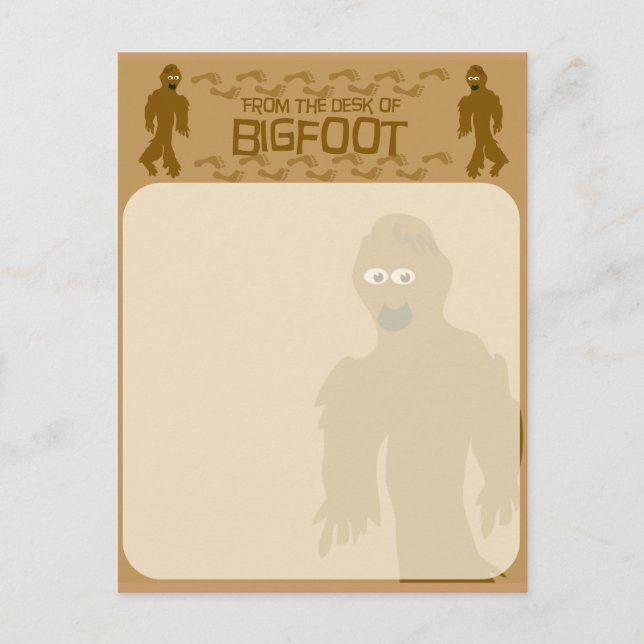 Postal ¡Desde la mesa de Bigfoot! (Anverso)
