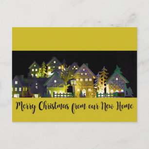 Postal Desde las nuevas casas de Navidades iluminadas