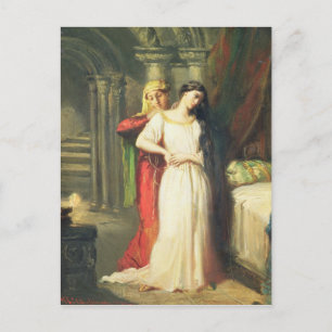 Postal Desdemona se retira a su cama, 1849