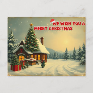 Postal Deseamos una feliz navidad - O12