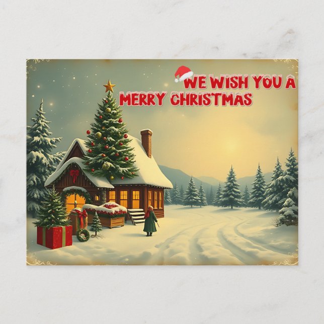 Postal Deseamos una feliz navidad - O12 (Anverso)