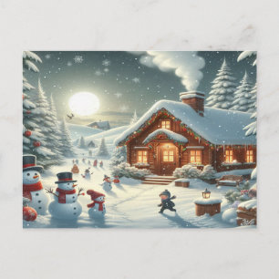 Postal Deseamos una feliz navidad - O24