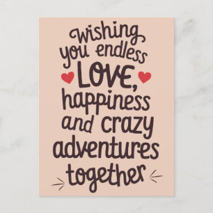 Postal Deseándote Amor Infinito Y Aventuras Locas