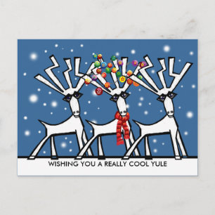 Postal Deseándote un Yule realmente genial