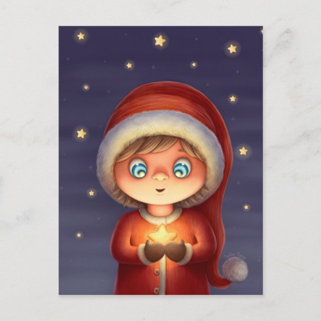 Postal Desear sobre una estrella (Anverso)