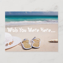 Postal Desearía Estar Aquí Beach Postcard