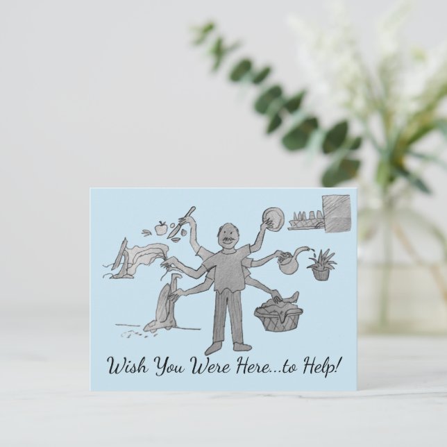 Postal Desearía Que Estuvieras Aquí (Anverso de pie)