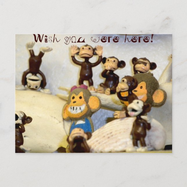 Postal ¡Desearía que estuvieras aquí! (Anverso)