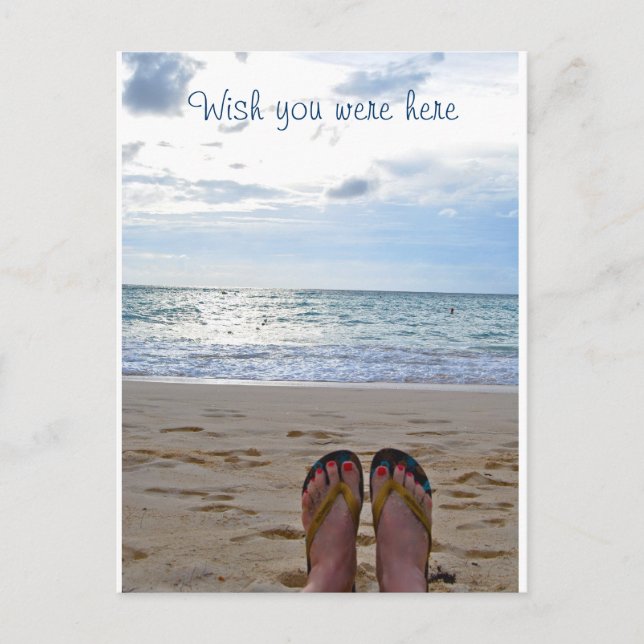 Postal Desearía Que Estuvieras Aquí Beach (Anverso)