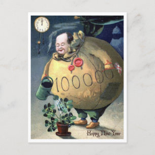 Postal Deséenle un feliz y rico Año Nuevo