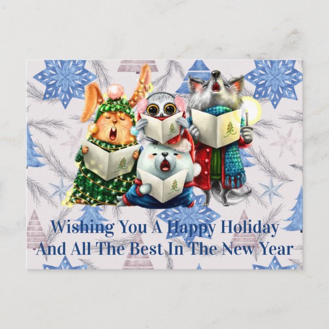 Postal Deséenle una Feliz Navidad y un Feliz Año Nuevo (Anverso)