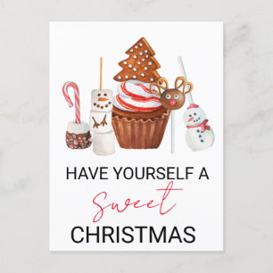 Postal Deseénse un dulce regalo de Navidad