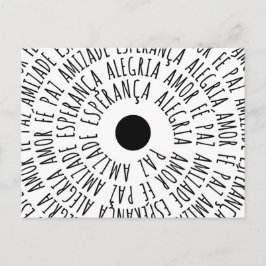 Postal Desejos de Natal - Amor Fé Esperança