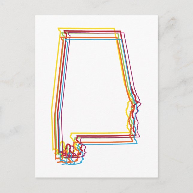 Postal desenfoque del orgullo de alabama (Anverso)