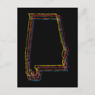 Postal desenfoque del orgullo de alabama