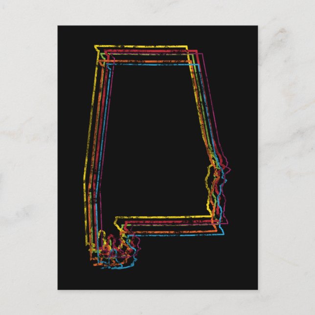 Postal desenfoque del orgullo de alabama (Anverso)