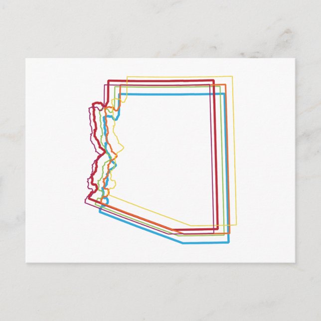 Postal desenfoque del orgullo de arizona (Anverso)