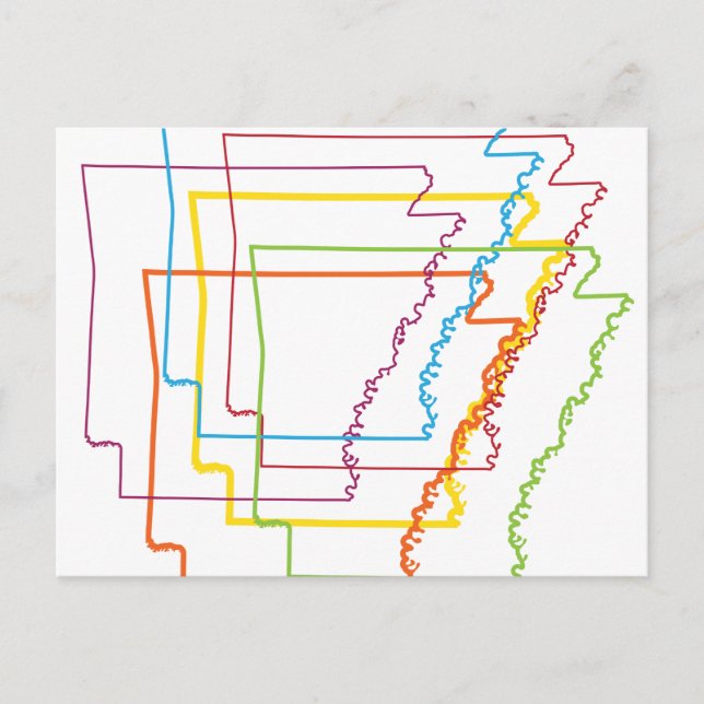 Postal desenfoque del orgullo de arkansas (Anverso)