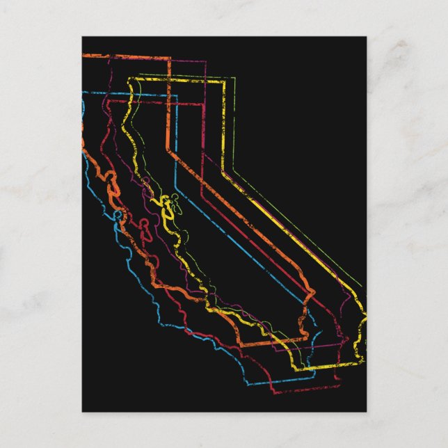 Postal desenfoque del orgullo de california (Anverso)