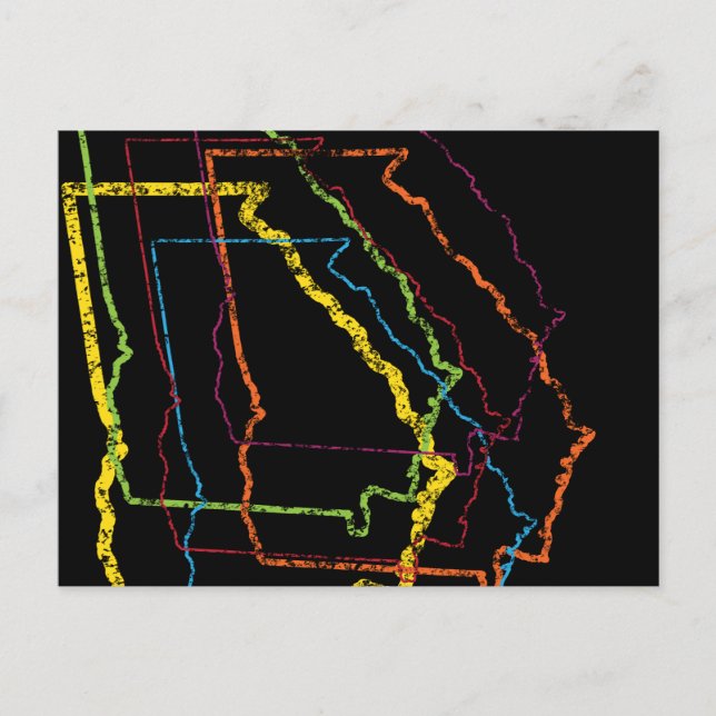 Postal desenfoque del orgullo de georgia (Anverso)