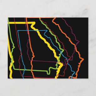 Postal desenfoque del orgullo de georgia