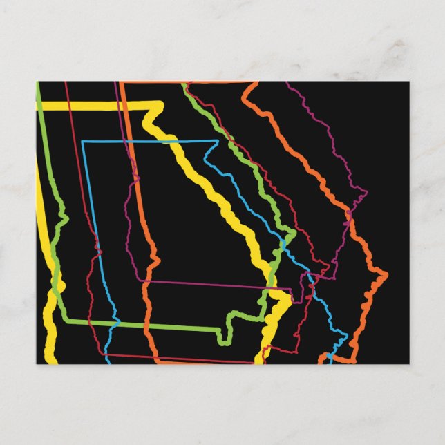 Postal desenfoque del orgullo de georgia (Anverso)