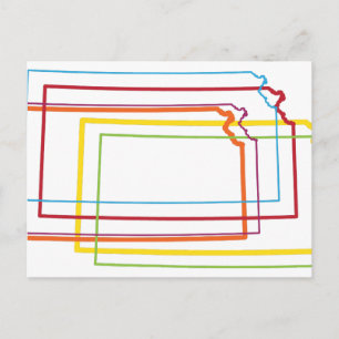 Postal desenfoque del orgullo de kansas