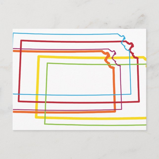 Postal desenfoque del orgullo de kansas (Anverso)