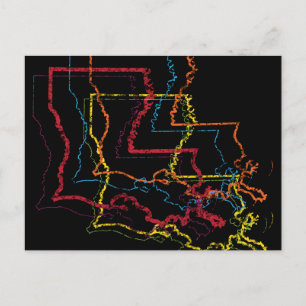 Postal desenfoque del orgullo de louisiana