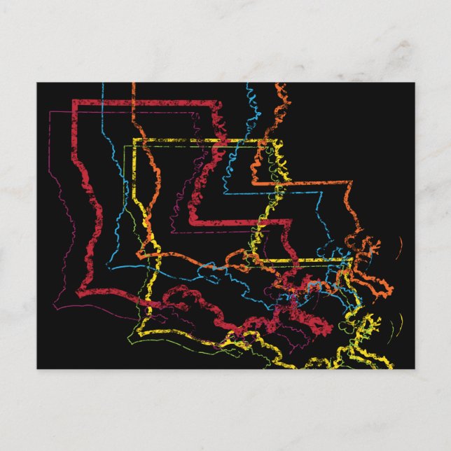 Postal desenfoque del orgullo de louisiana (Anverso)