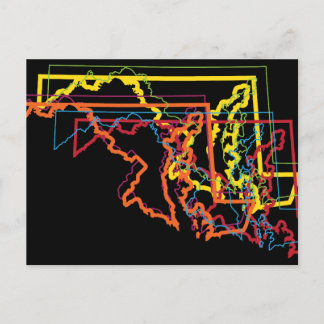Postal desenfoque del orgullo de maryland