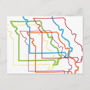 Postal desenfoque del orgullo de missouri