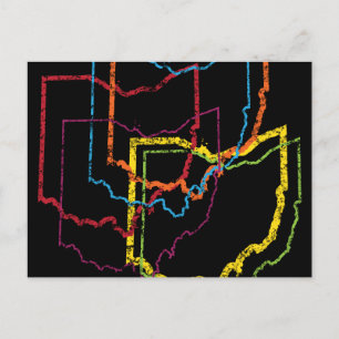Postal desenfoque del orgullo de ohio