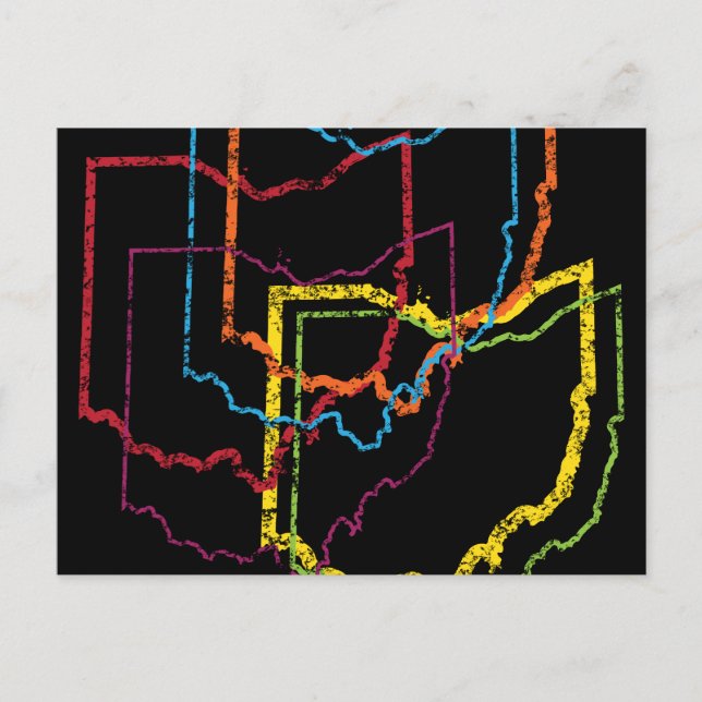 Postal desenfoque del orgullo de ohio (Anverso)