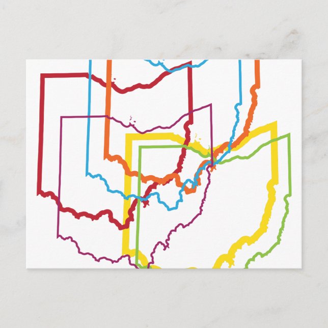 Postal desenfoque del orgullo de ohio (Anverso)