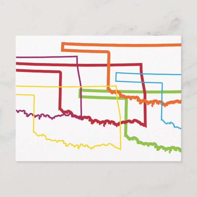 Postal desenfoque del orgullo de oklahoma (Anverso)