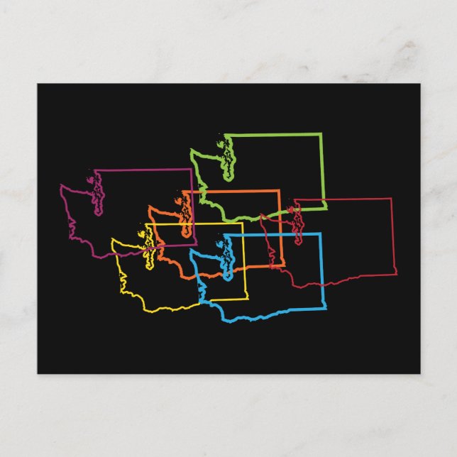 Postal desenfoque del orgullo de washington (Anverso)