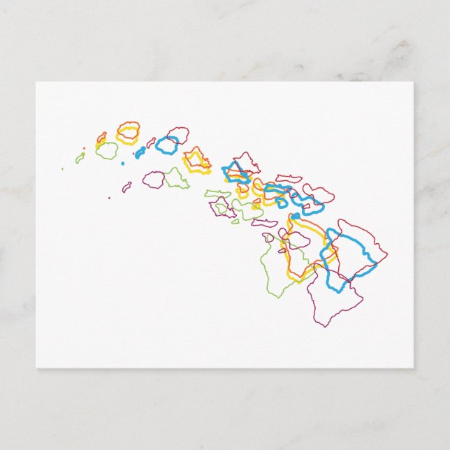 Postal desenfoque del orgullo hawaiano (Anverso)